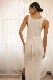 Set Vestido & Cinturón Movimiento Tejido
